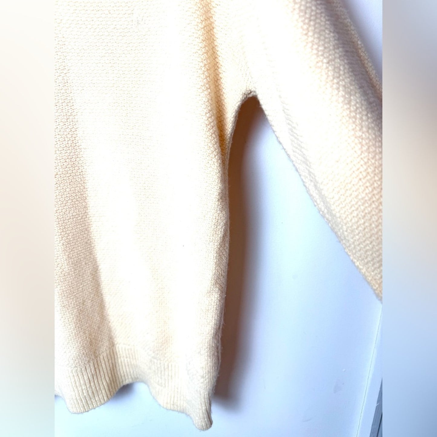 Christian Dior V-Neck Knit Jumper Sweater Cream M unisex