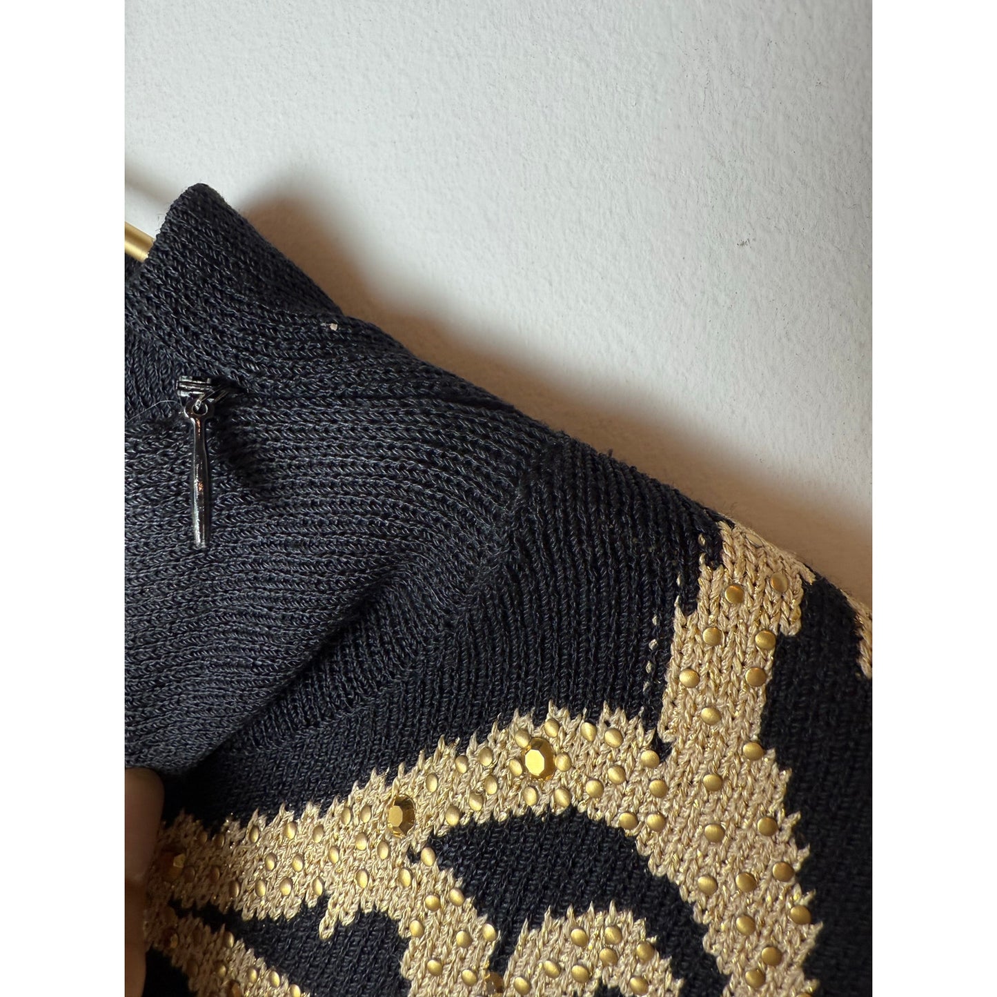 St. John black gold sweater