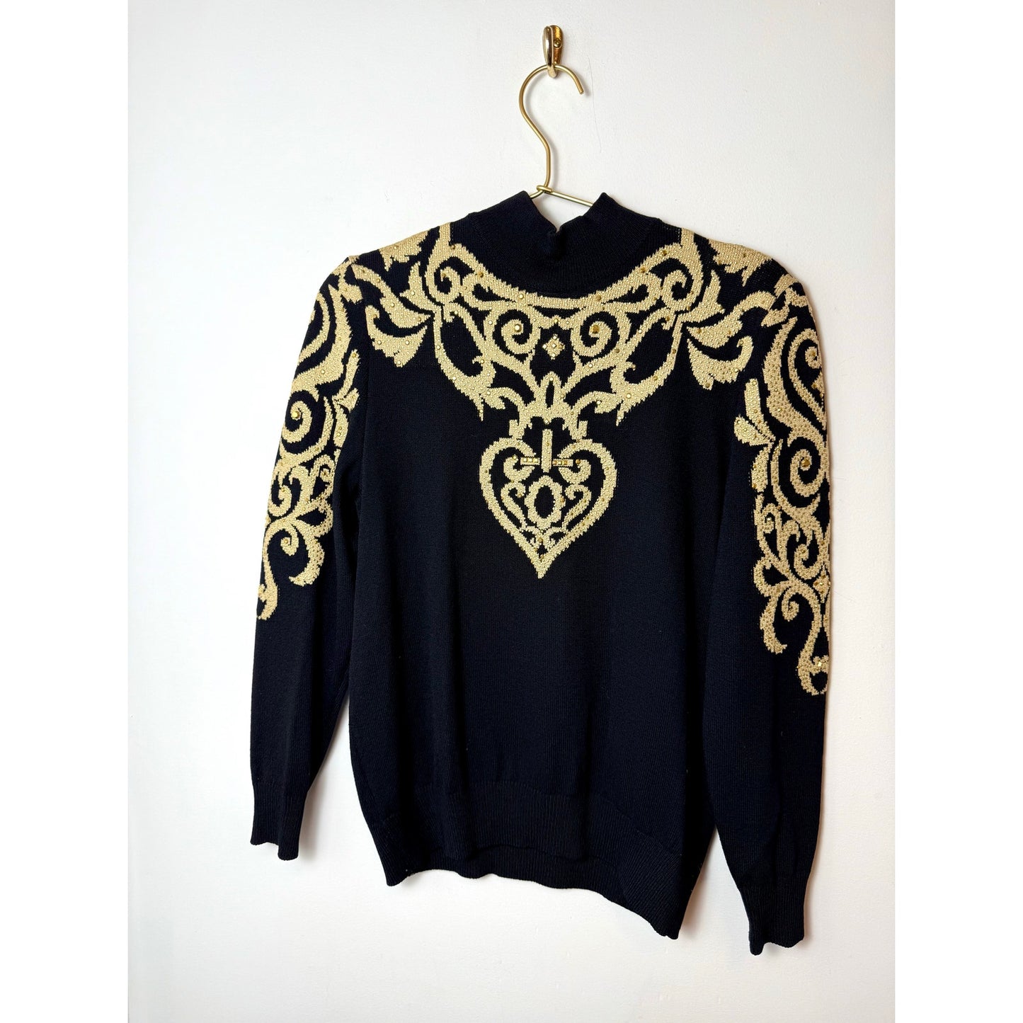 St. John black gold sweater