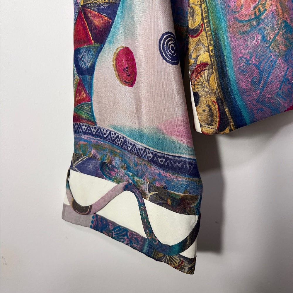 Componix Vintage Floral Contrast Blazer