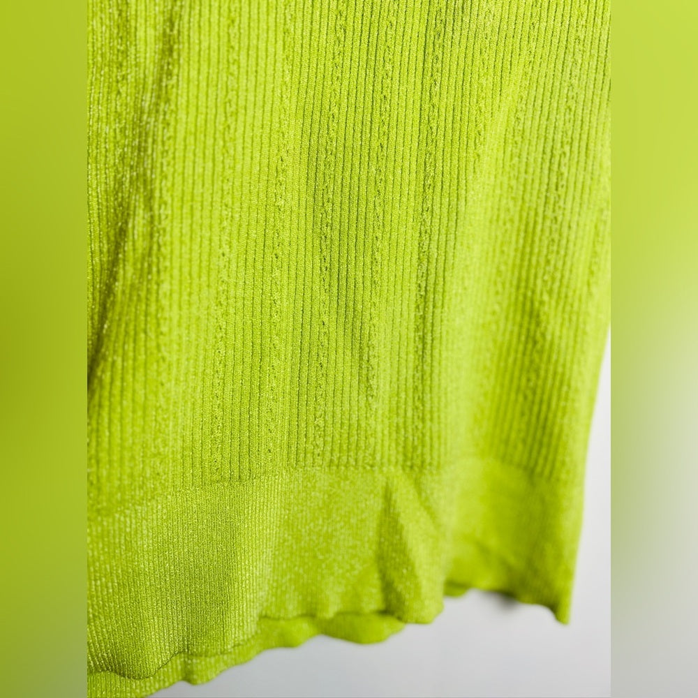 Balmain Neon Green Top Gold Button