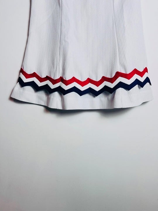 Vintage White Tennis Dress Embroidered