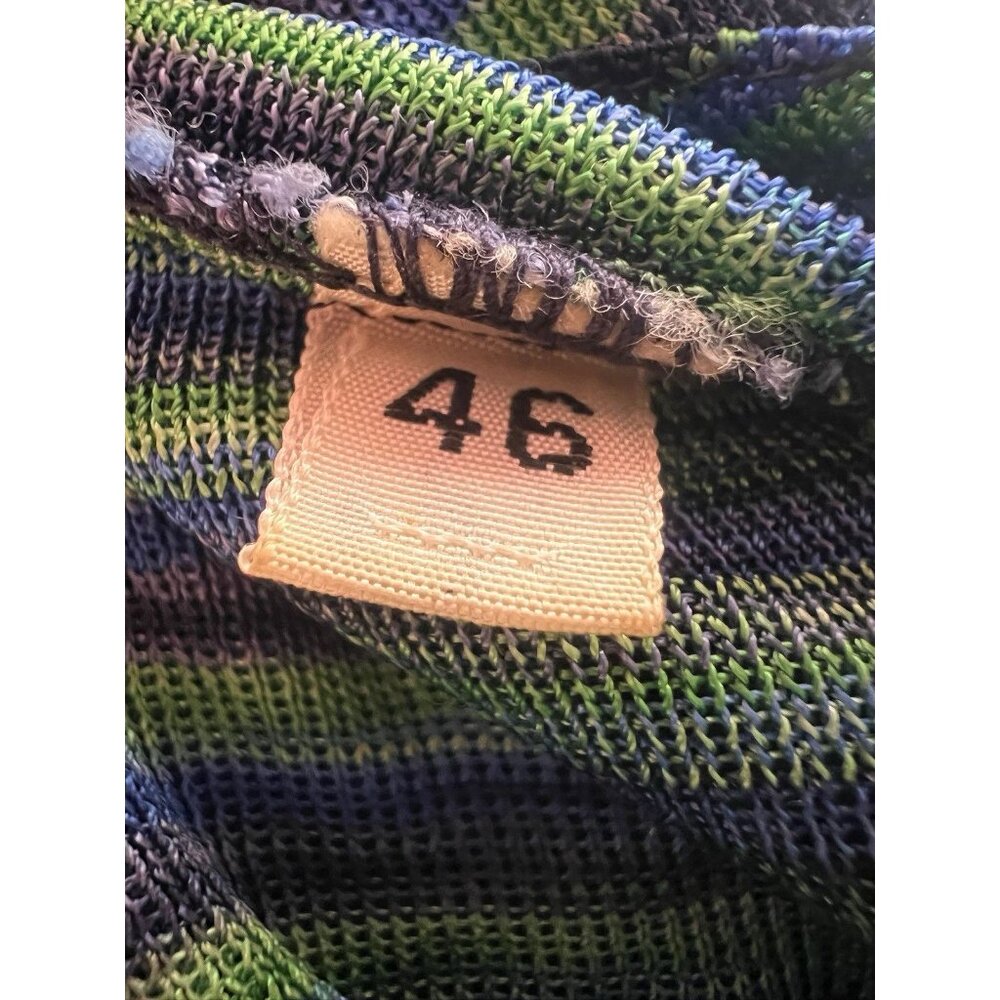 Missoni Wave Stripe Jacquard Knit Shirt Green Short sleeve