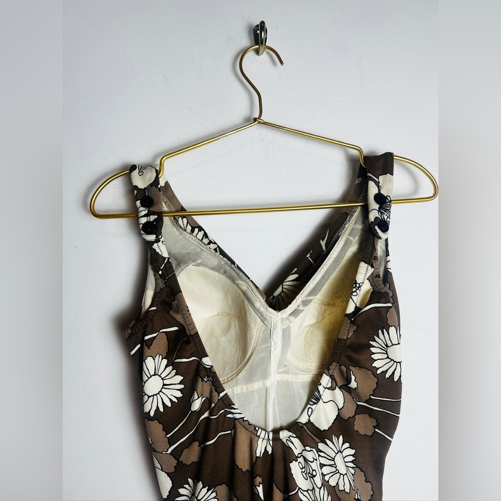 Vintage 1960s/70s Maidenform floral Print One Piece Swimsuit 34C
