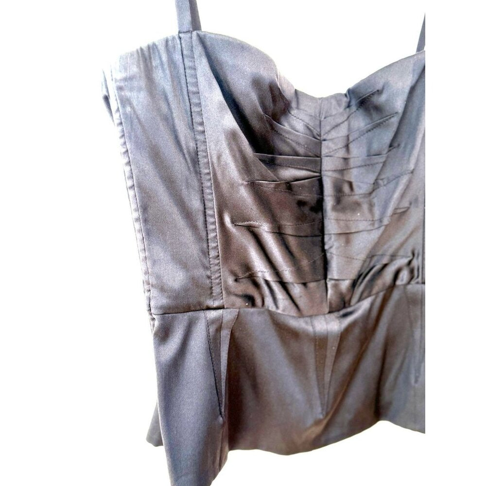 Dolce & Gabbana Silk Black Corset Bustier Blouse Top Italy