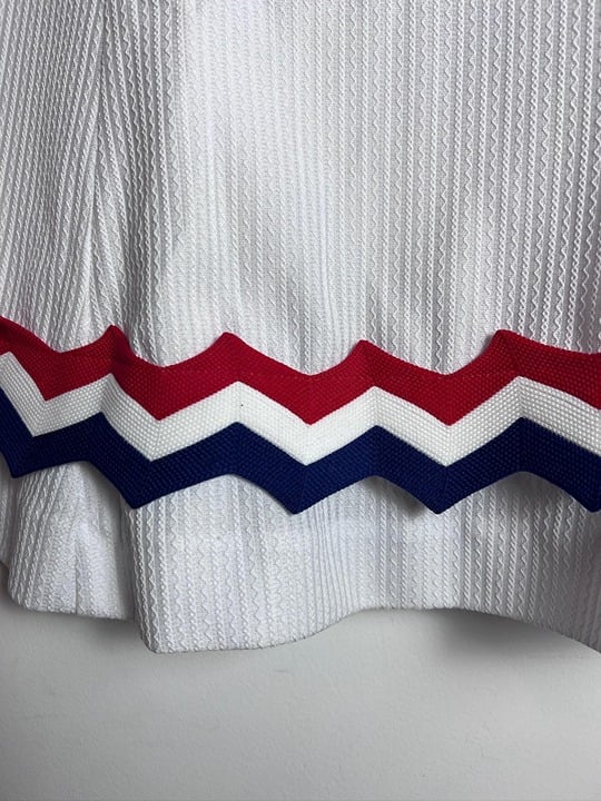 Vintage White Tennis Dress Embroidered