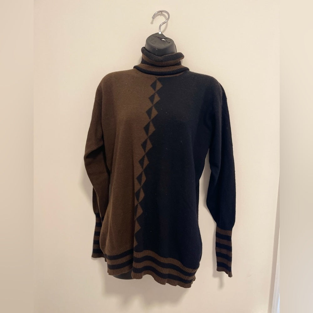 Vintage Chanel Cashmere Geometric Sweater 1980s