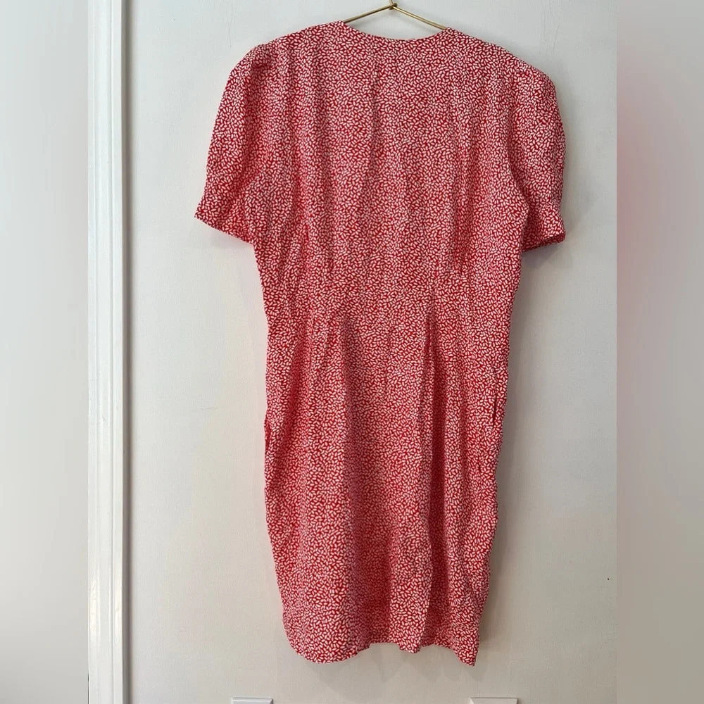 Vintage MS. Chaus Petites Red Dress with Buttons