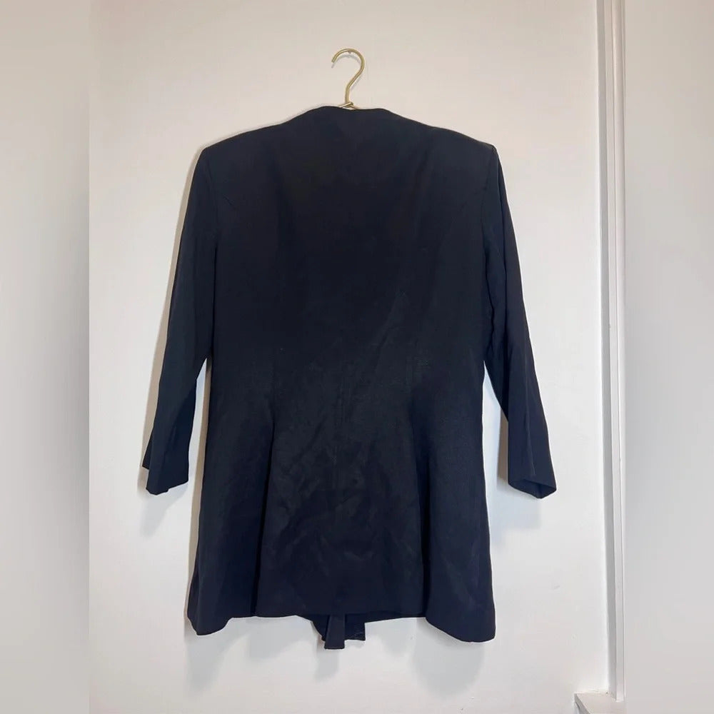 Betsy & Adam Glam Rhinestone Vintage Black Blazer