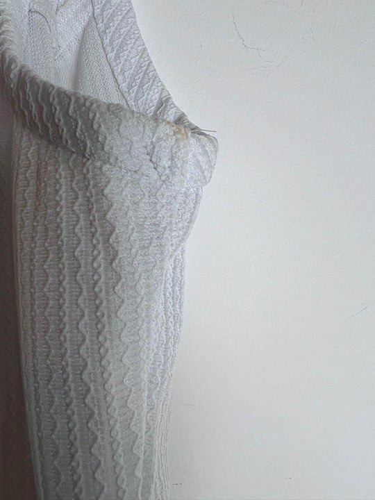 Vintage White Tennis Dress Embroidered