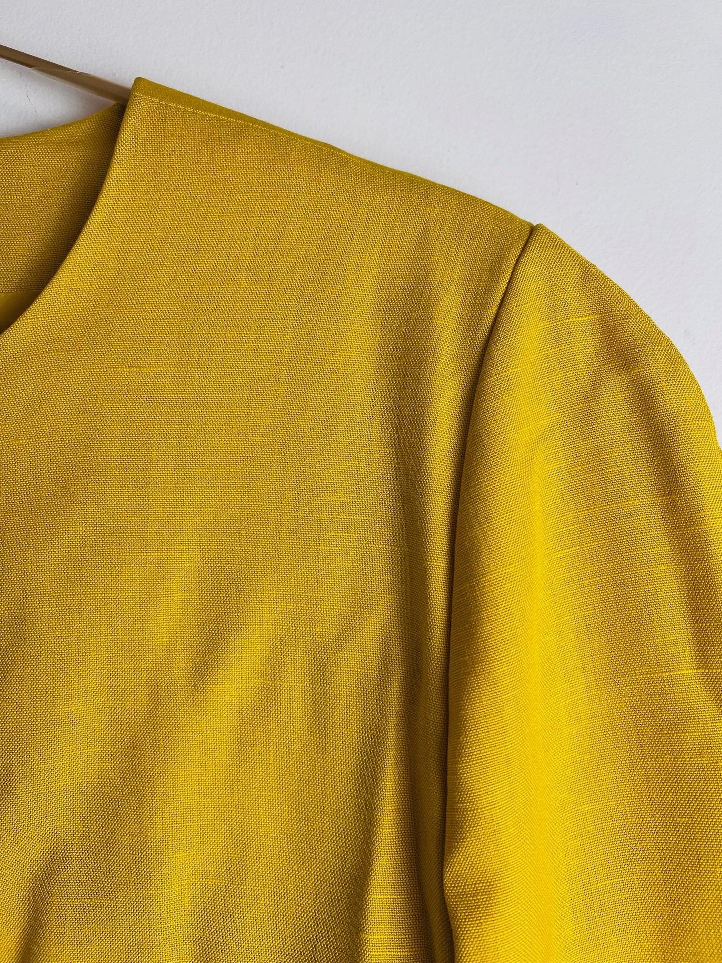 Nipon Boutique Vintage Yellow Long Blazer Jacket