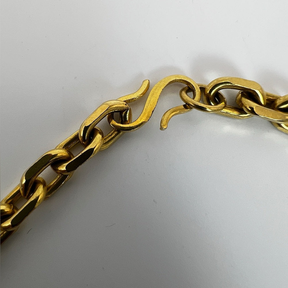Gold tone nautical charm necklace