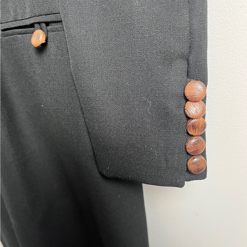 Vintage Black Georges Rech Wool Dress