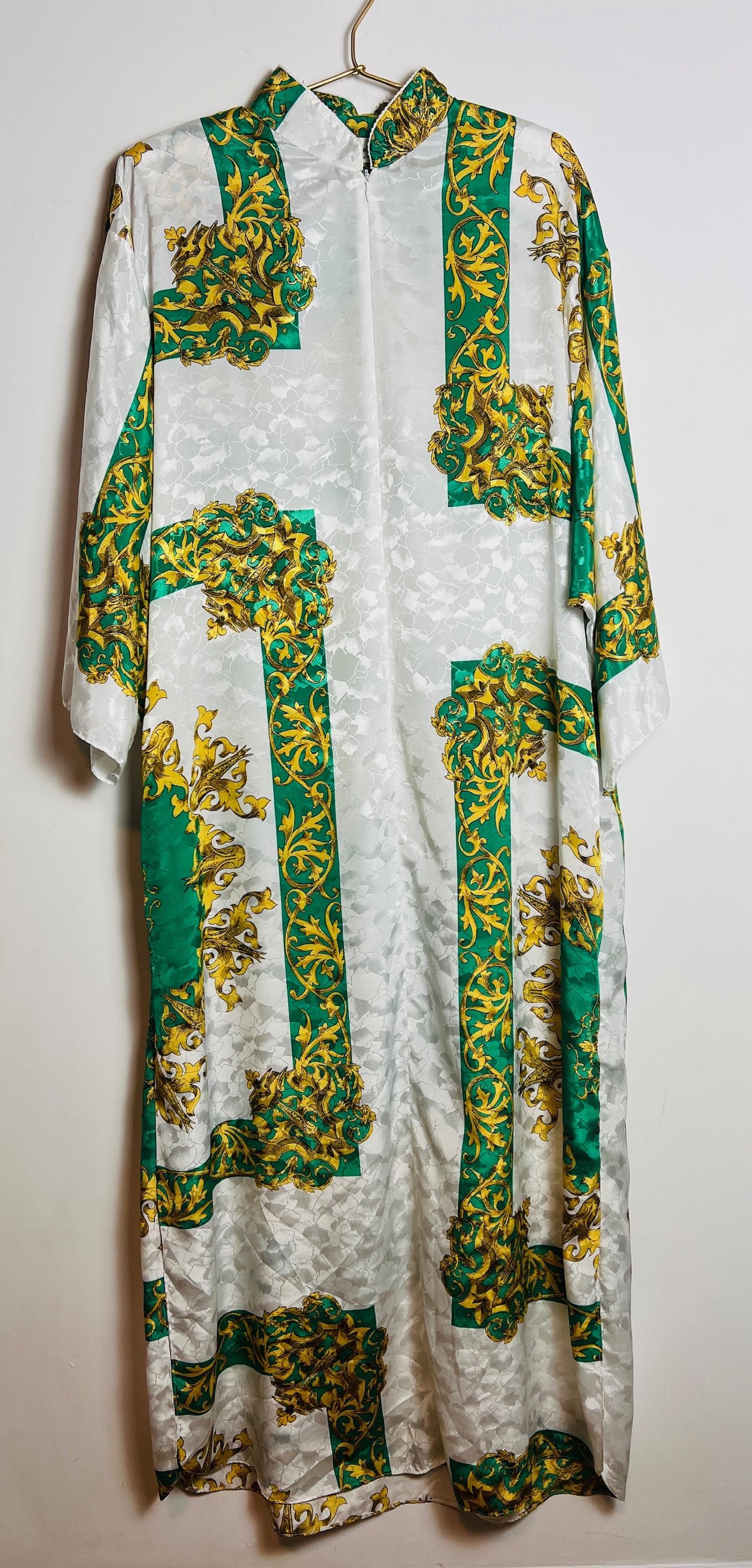 Ruth Norman Green Gold Kaftan Vintage
