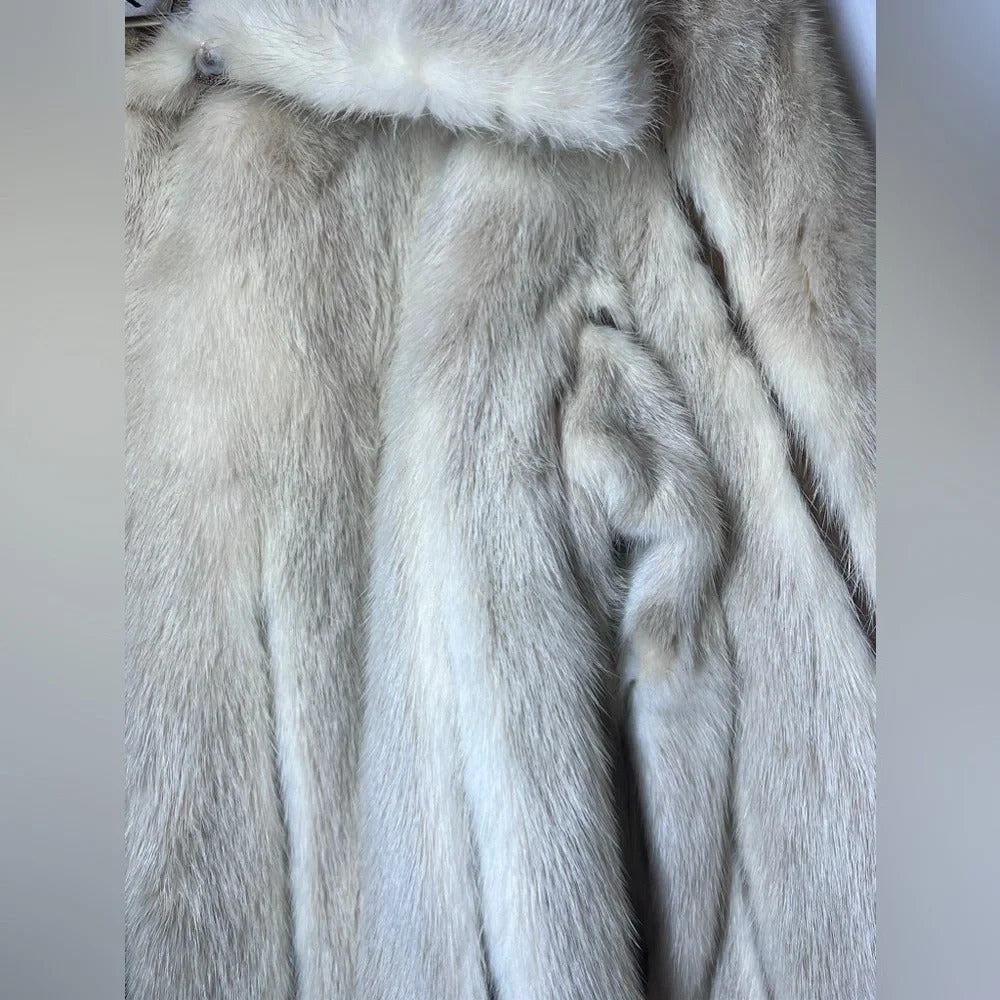 Vintage Short Fur Tan Collared Lined Jacket