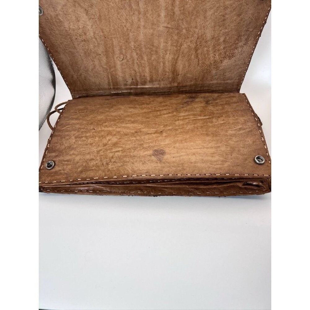 Vintage Snakeskin Handbag Shoulder Bag Brown