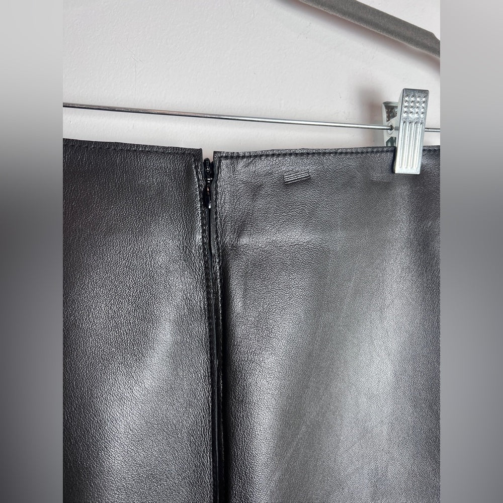 Toteme Black Leather Skirt