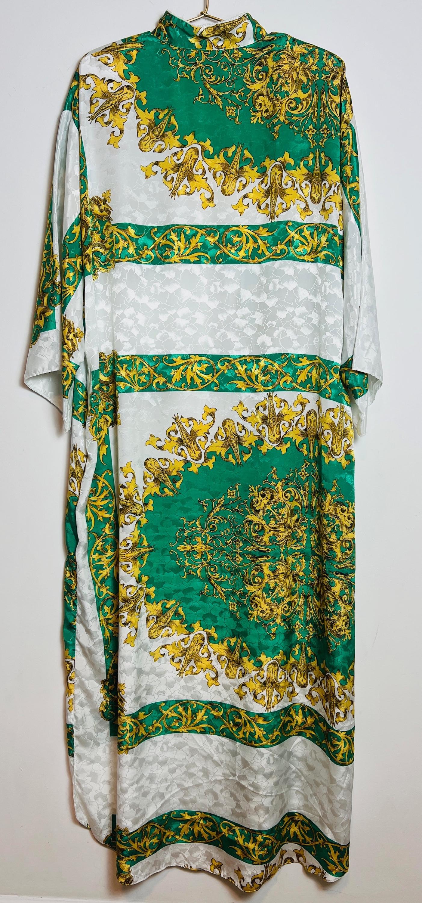 Ruth Norman Green Gold Kaftan Vintage