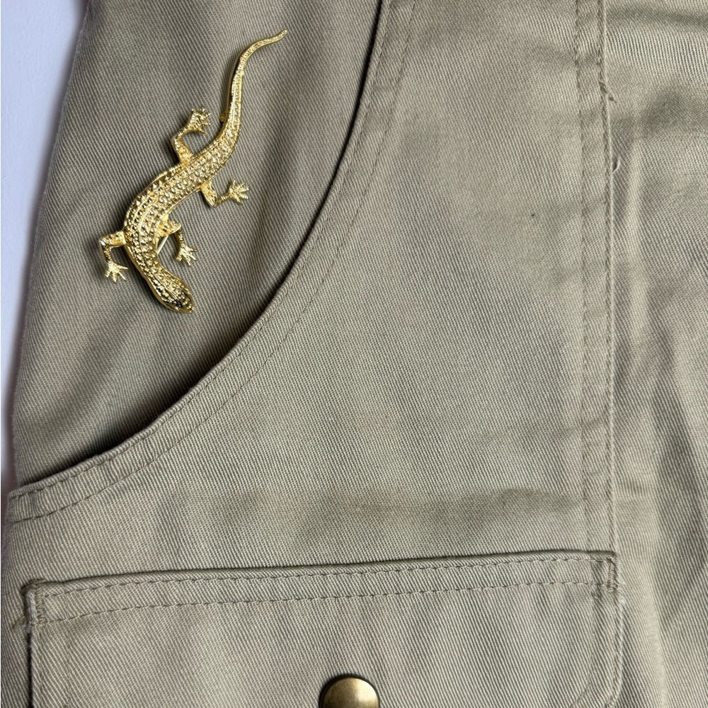 Vintage Woolrich Cargo Khaki Shorts Custom Brooch