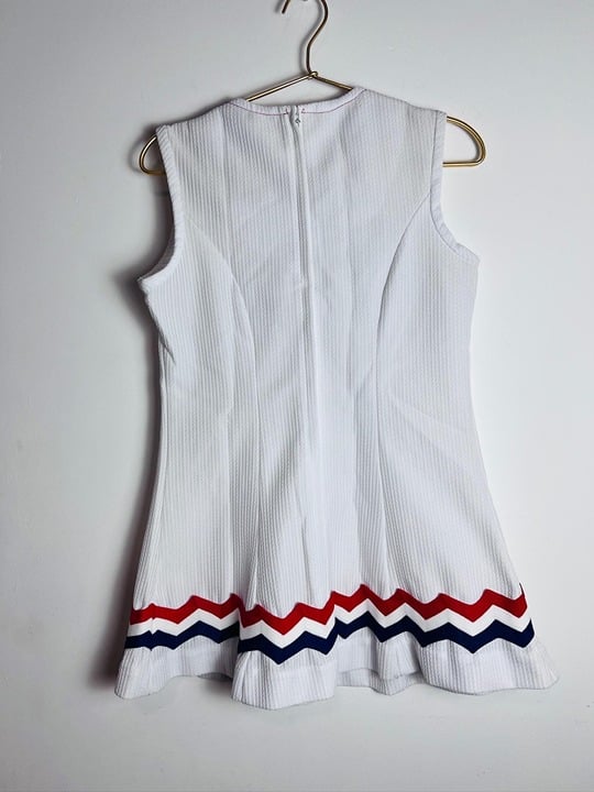 Vintage White Tennis Dress Embroidered