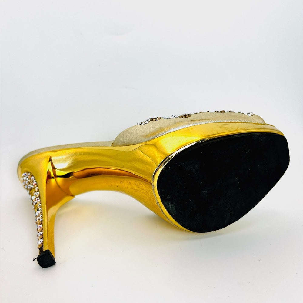Stuart Weitzman Rhinestone Vintage Mules 7