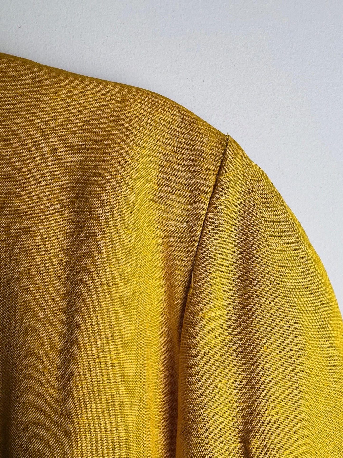 Nipon Boutique Vintage Yellow Long Blazer Jacket