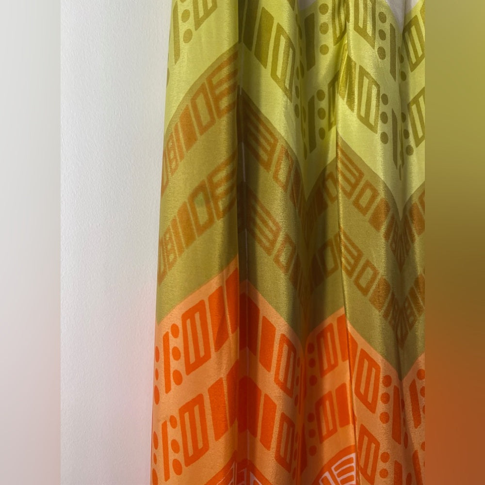 1970’s Boho Multicolor Skirt Lanvin Style Maxi Fringe