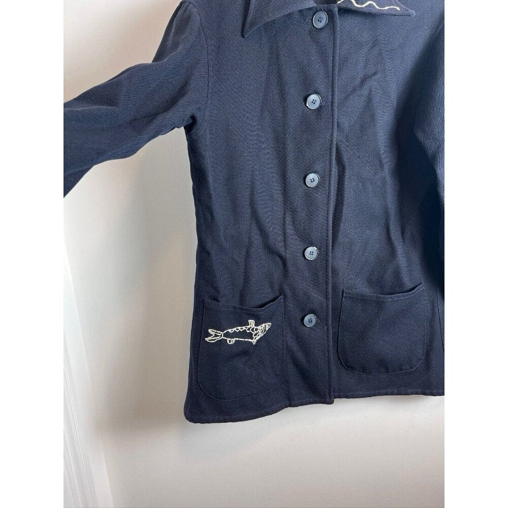 Pendleton Knockabouts Vintage Blazer Blue Navy Fish