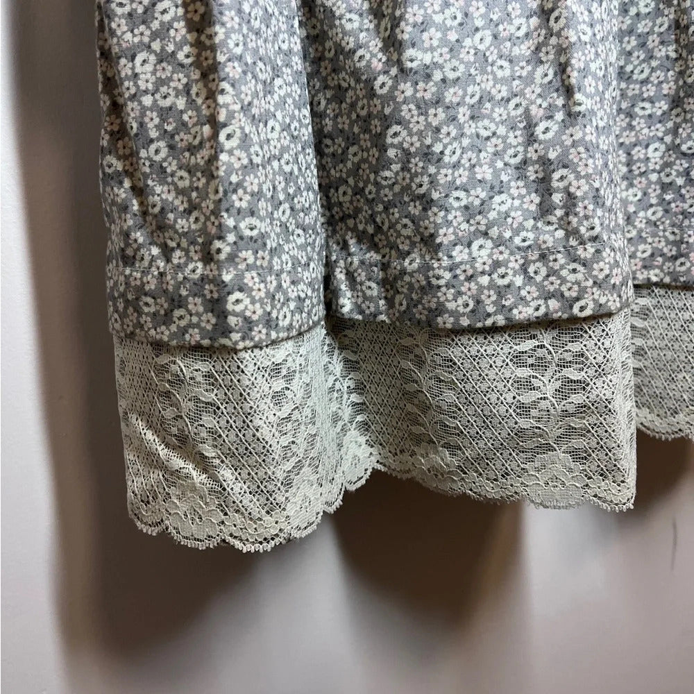 Vintage Cinderella Floral Girls Long Dress