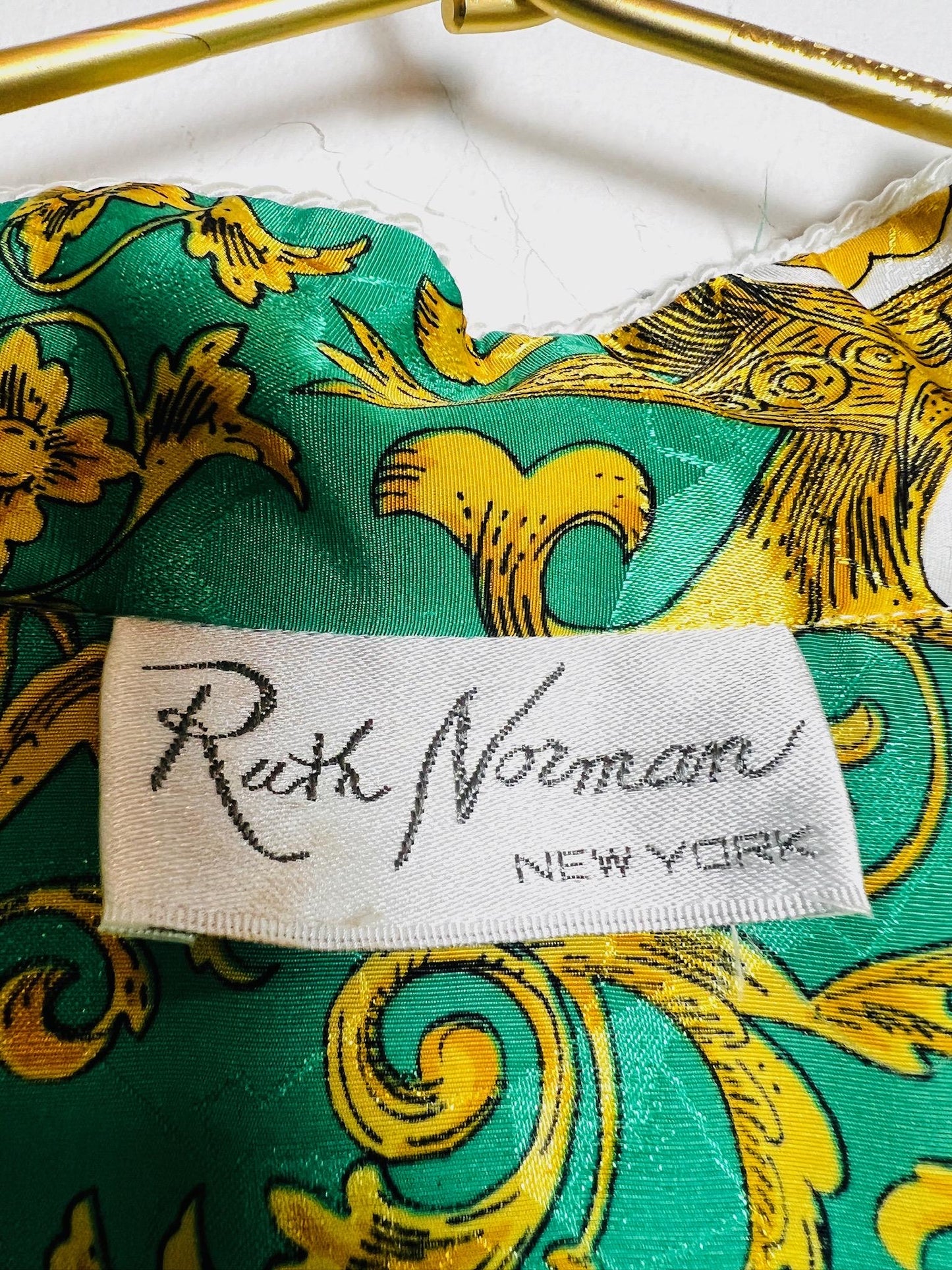 Ruth Norman Green Gold Kaftan Vintage