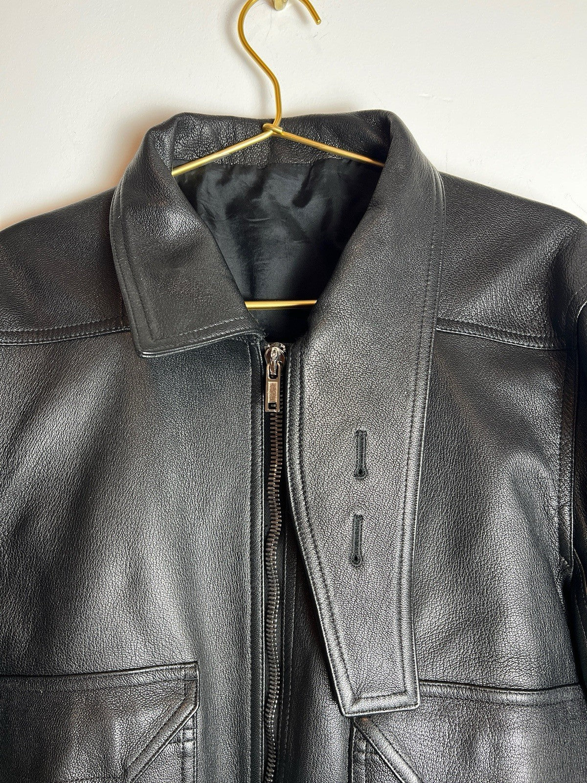 Rick Owens Walrus Leather Bomber Jacket Men’s 44 Black
