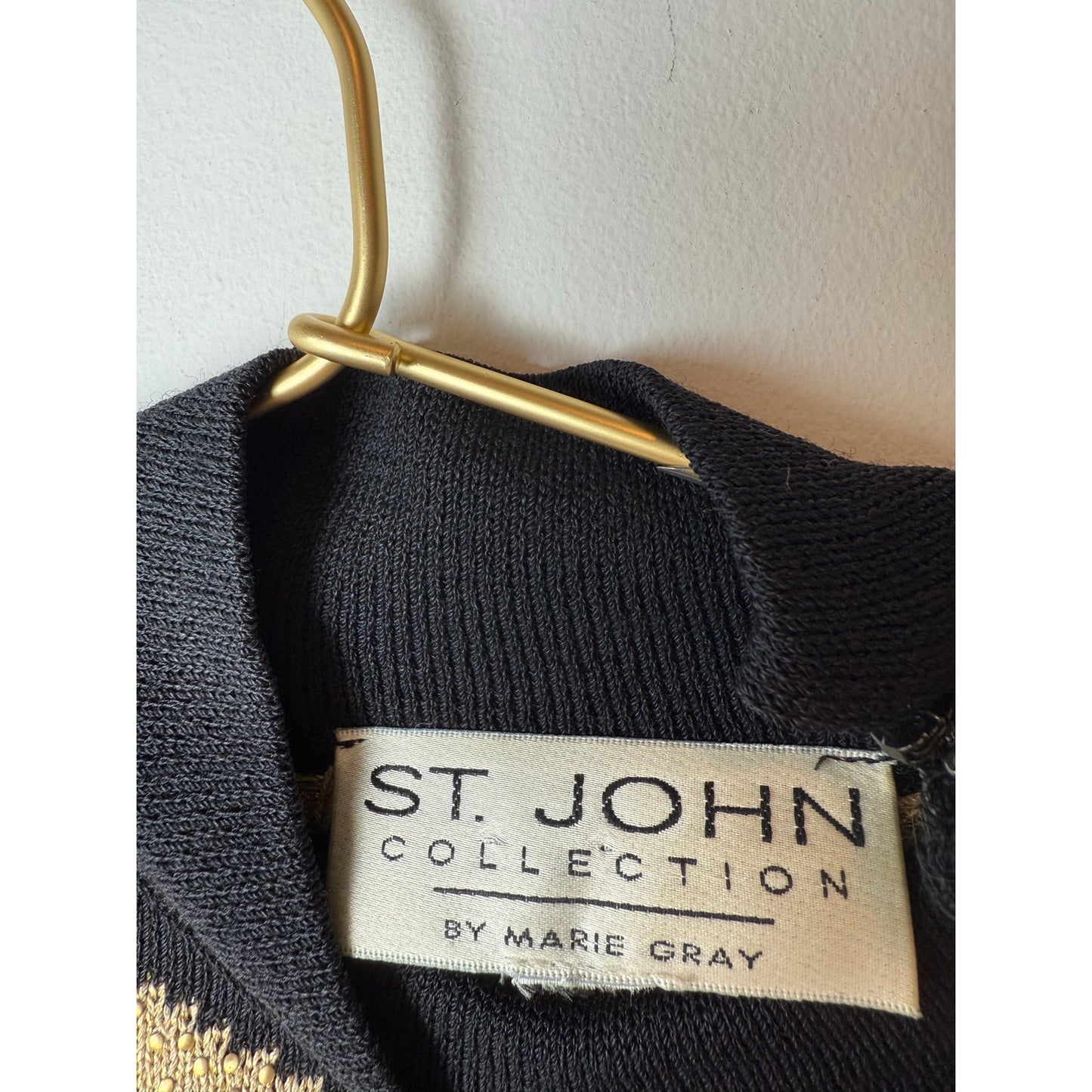 St. John black gold sweater