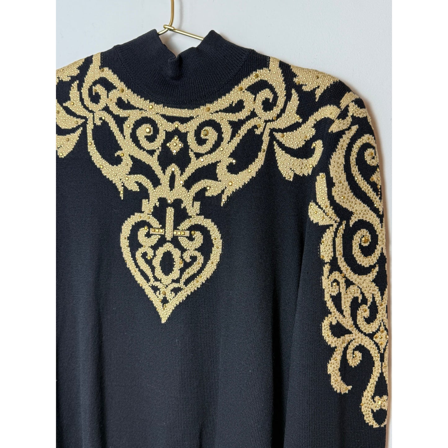 St. John black gold sweater