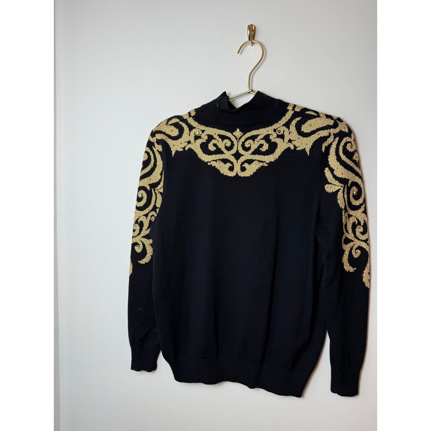 St. John black gold sweater