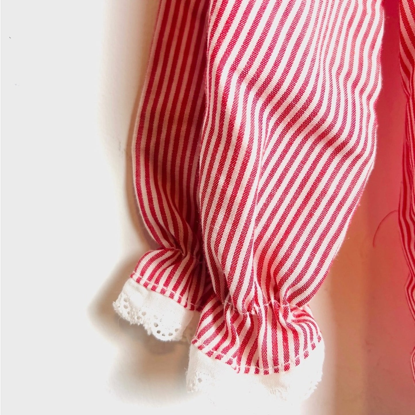 Vintage Red and White Striped Kids Blouse