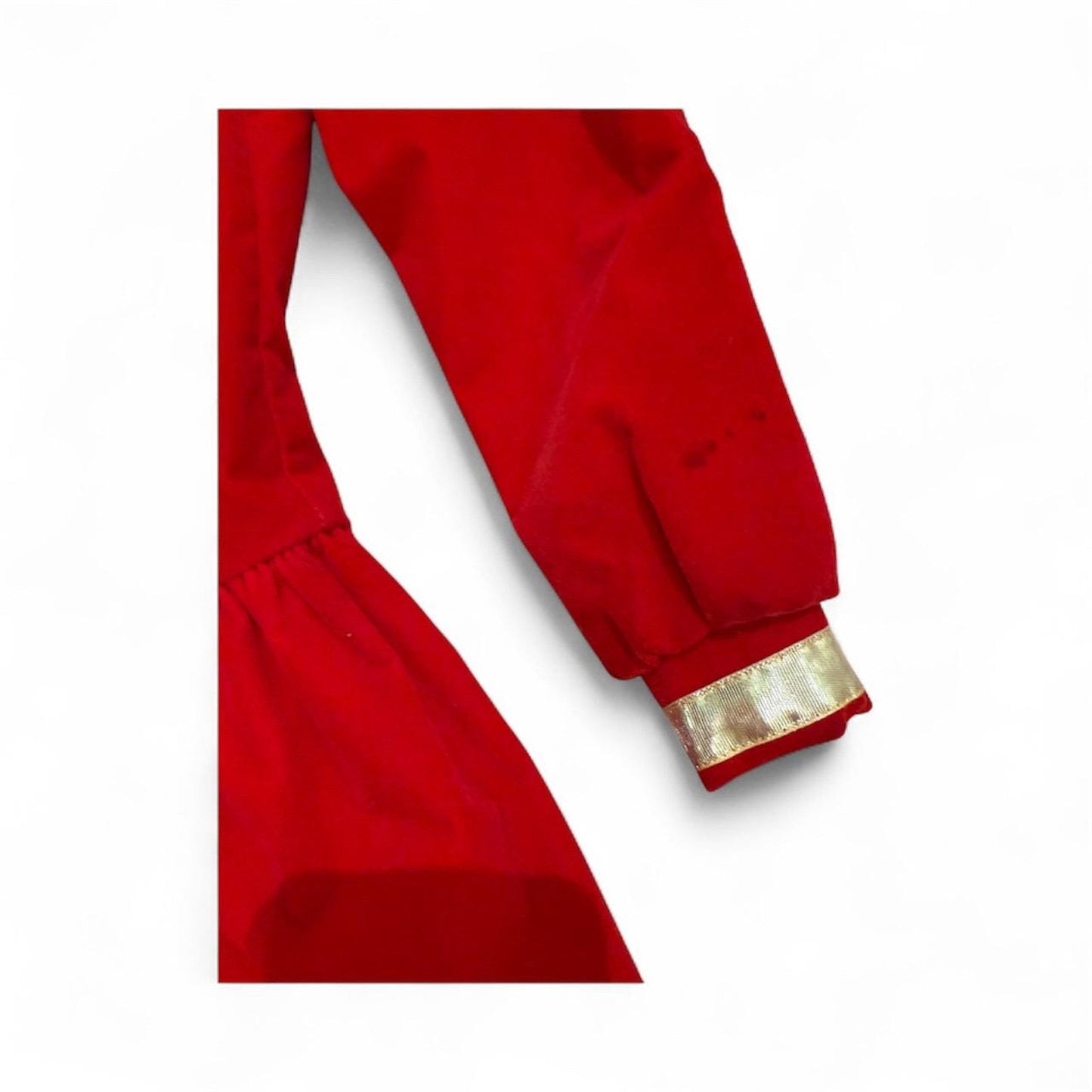 Vintage 1990s Red Gold Bow Dress Jo Lene Christmas Holiday Party