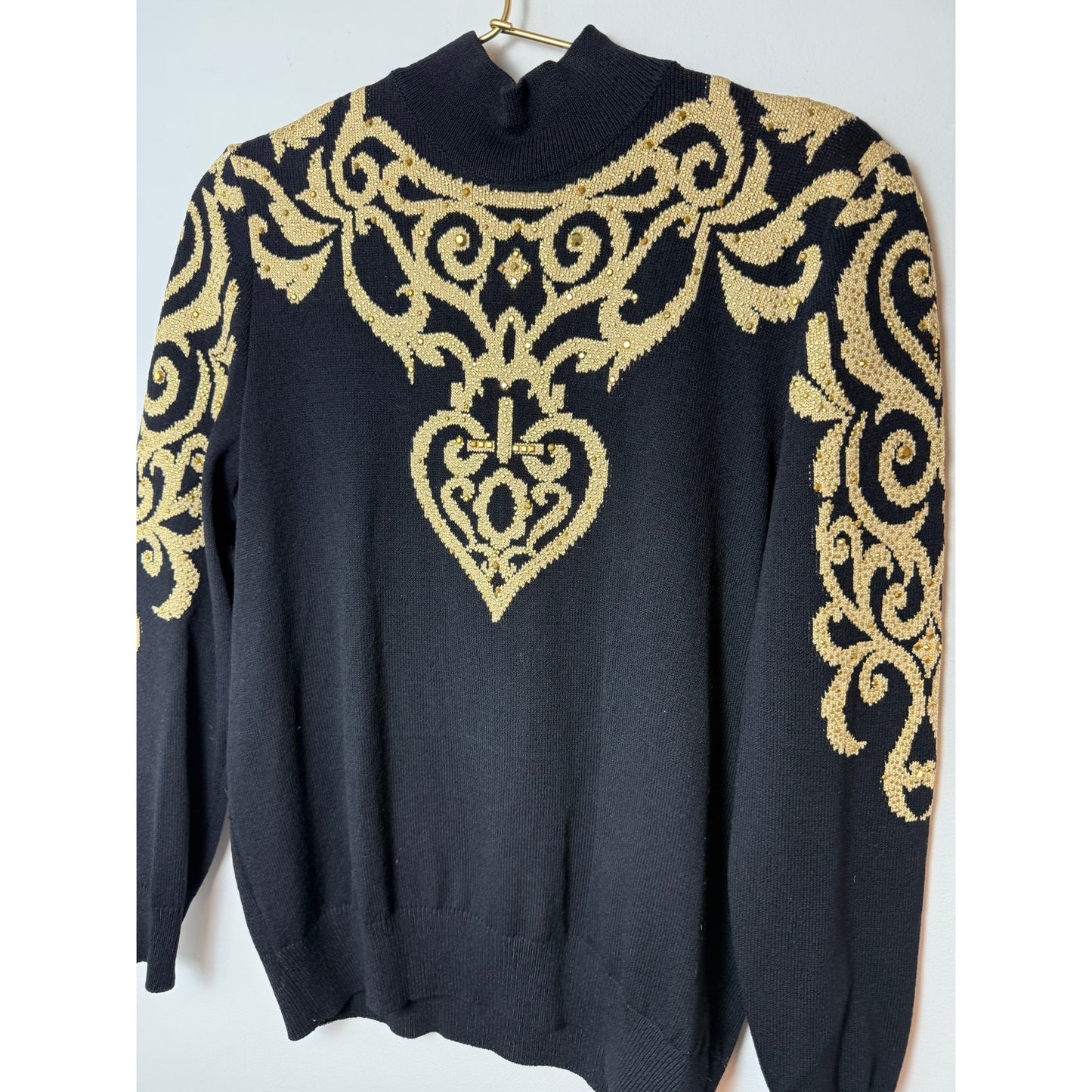 St. John black gold sweater