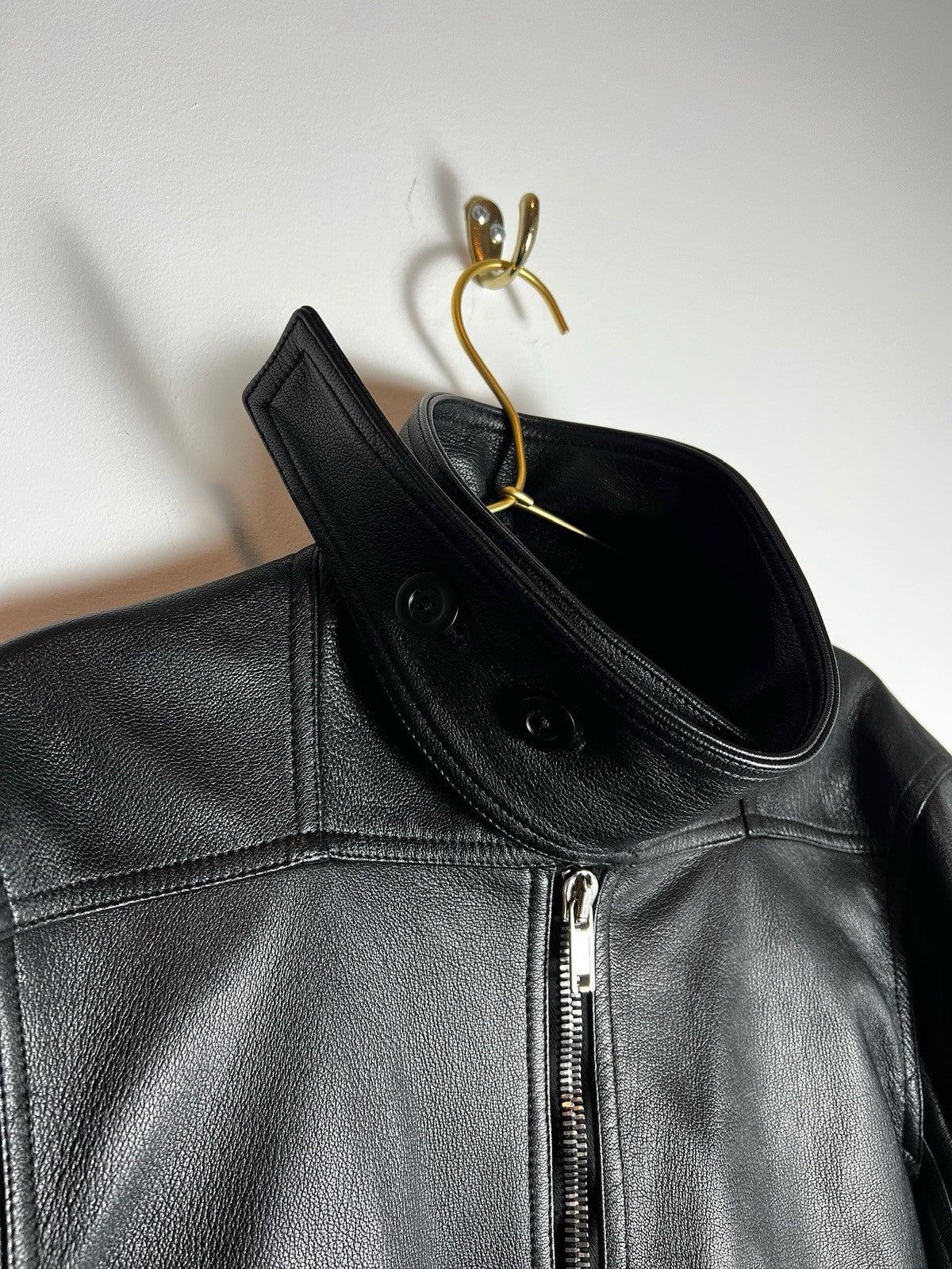 Rick Owens Walrus Leather Bomber Jacket Men’s 44 Black