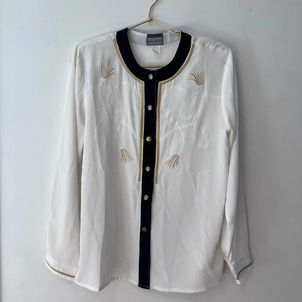 Bora Bora Vintage Blouse Button Down
