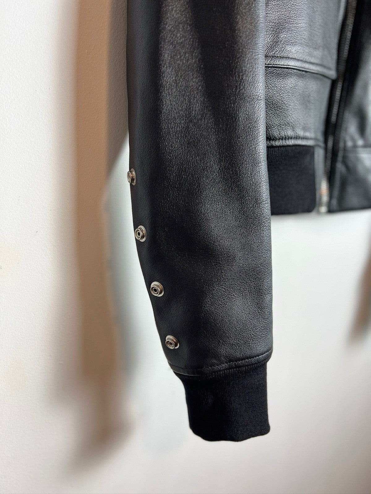 Rick Owens Walrus Leather Bomber Jacket Men’s 44 Black