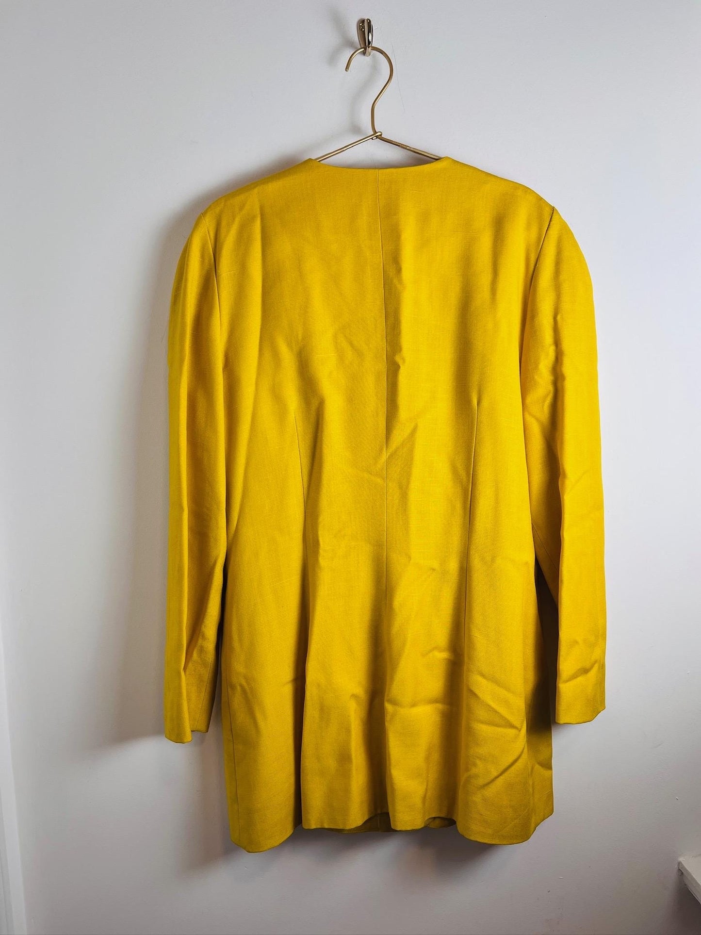 Nipon Boutique Vintage Yellow Long Blazer Jacket