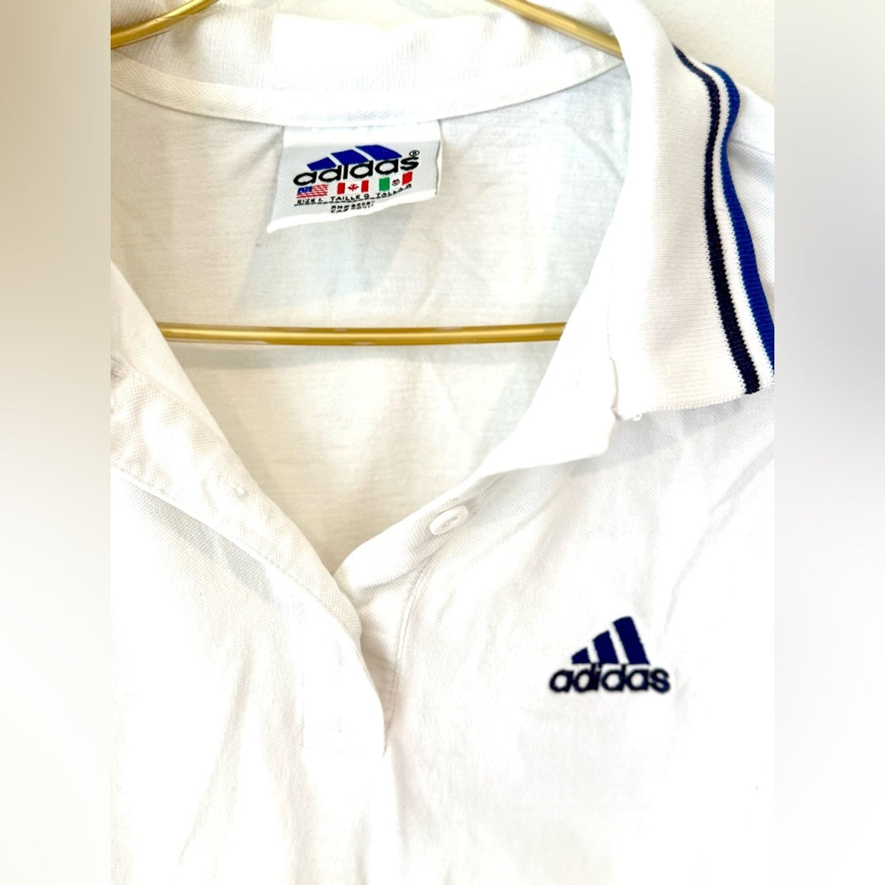 Adidas vintage y2k 90s sleeveless cotton shirt