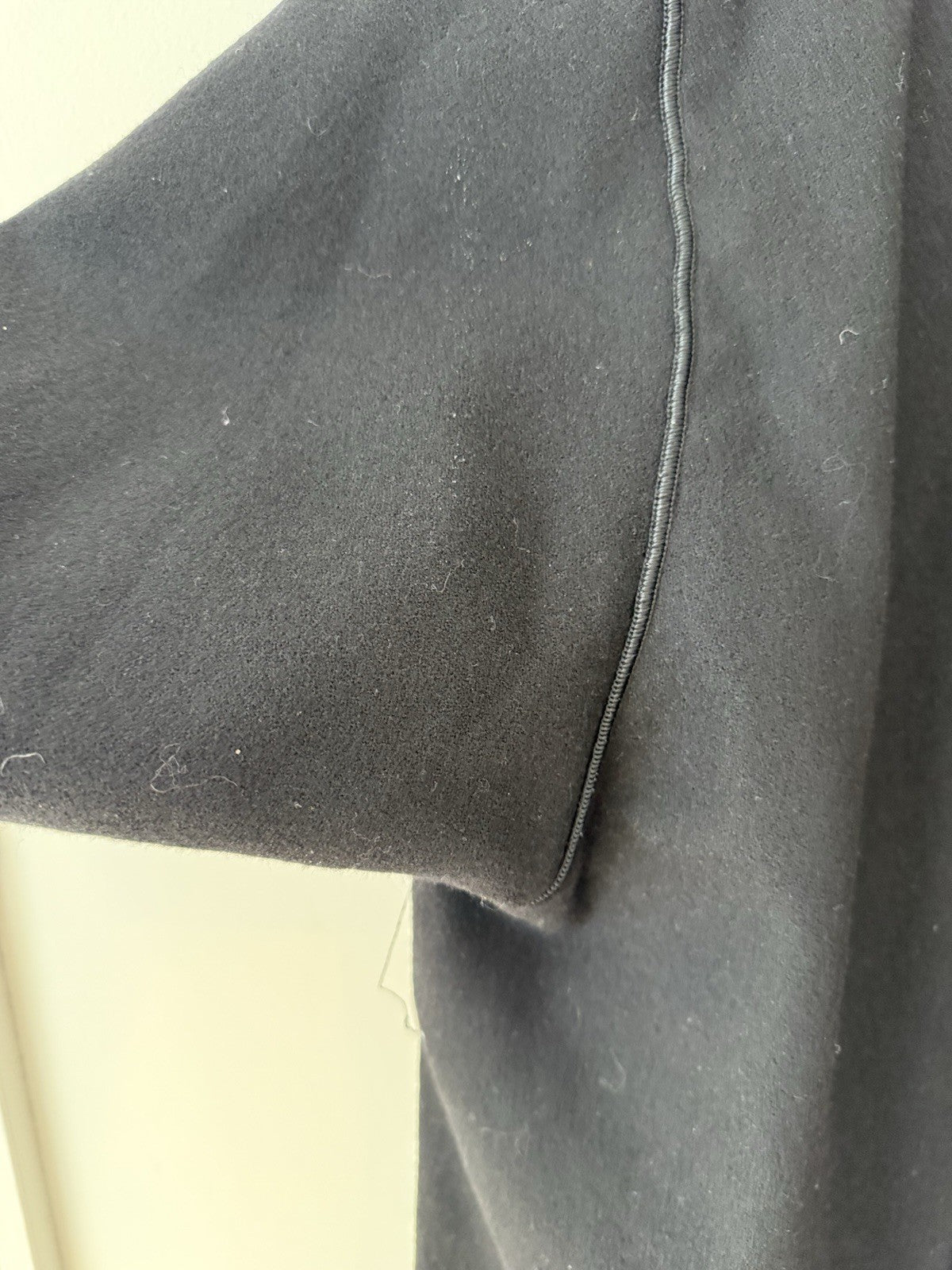 Vintage Mrs H Winter Sweater Blazer Black Wool Buttons