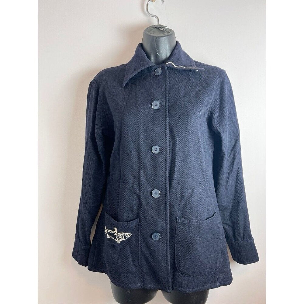 Pendleton Knockabouts Vintage Blazer Blue Navy Fish