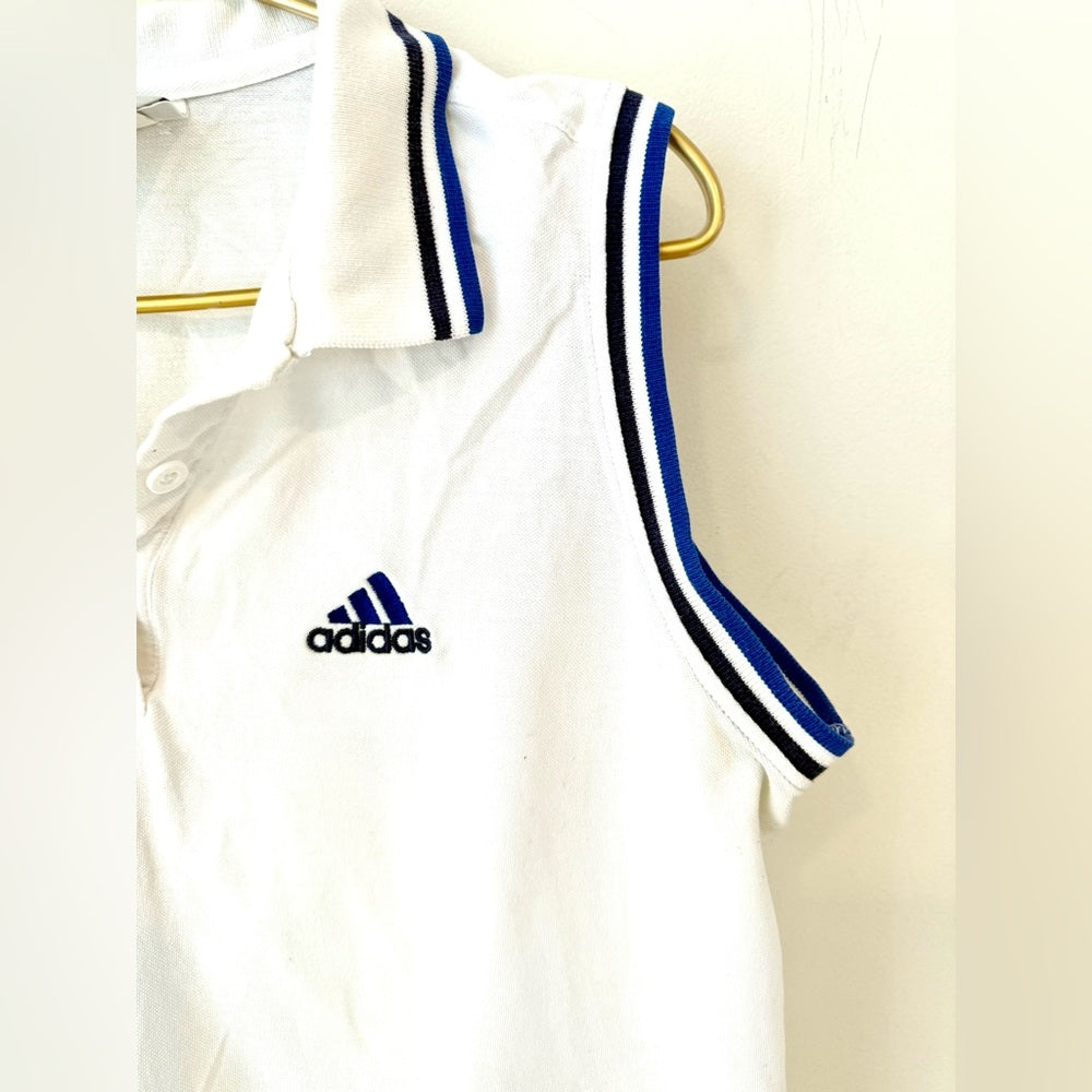 Adidas vintage y2k 90s sleeveless cotton shirt