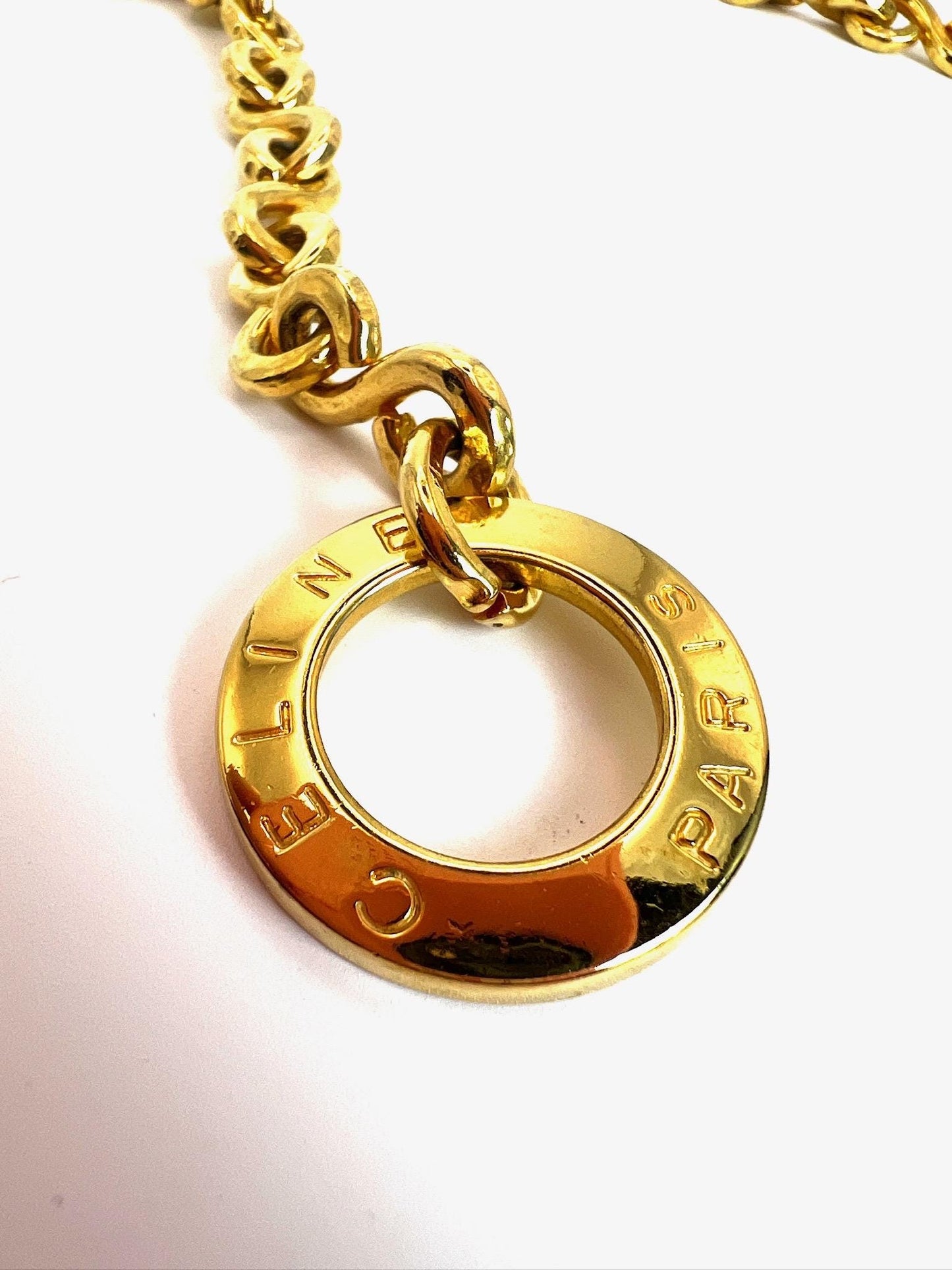 Vintage Gold Celine Necklace 1990s Rare Piece