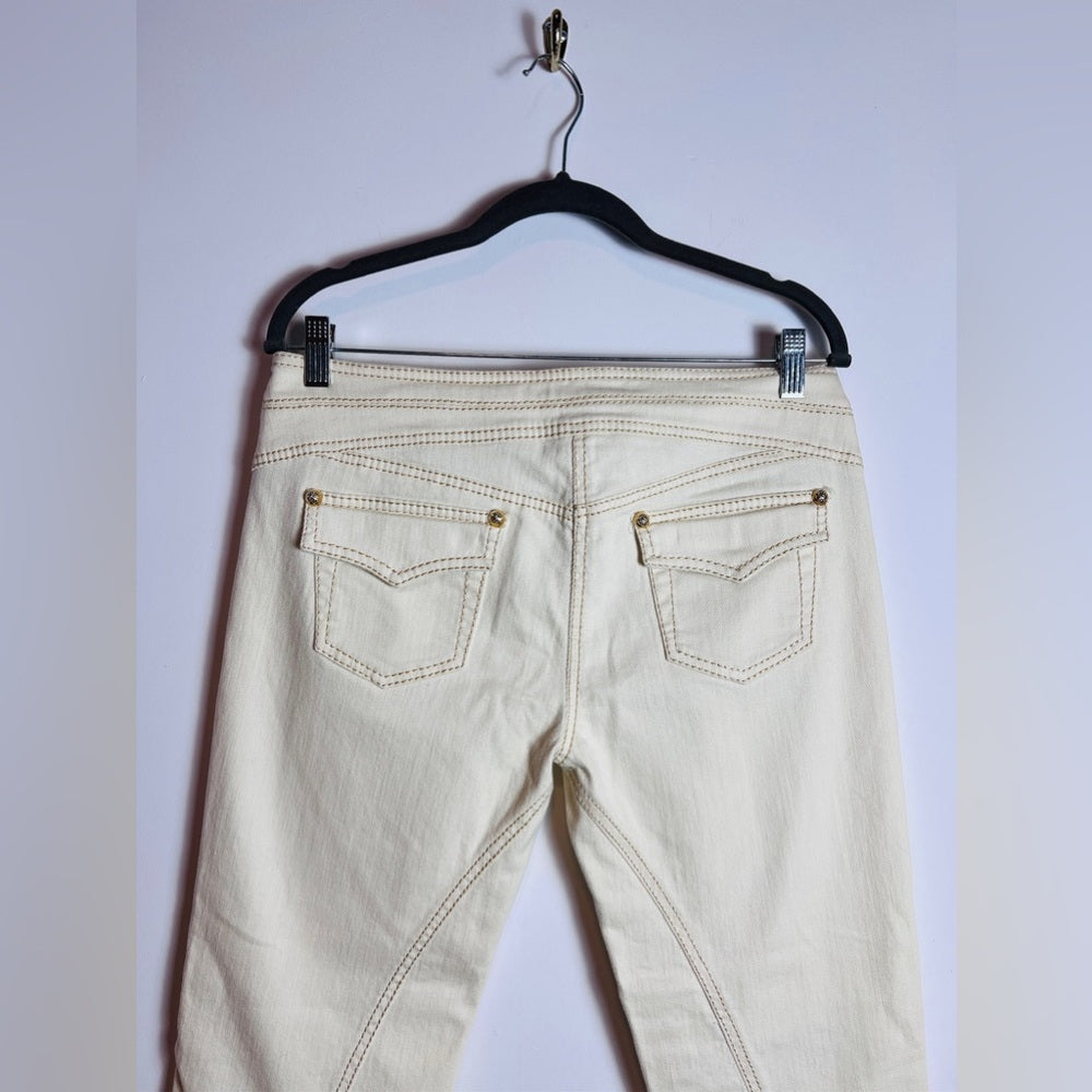 Vintage Roberto Cavalli White Jeans with Signature Belt