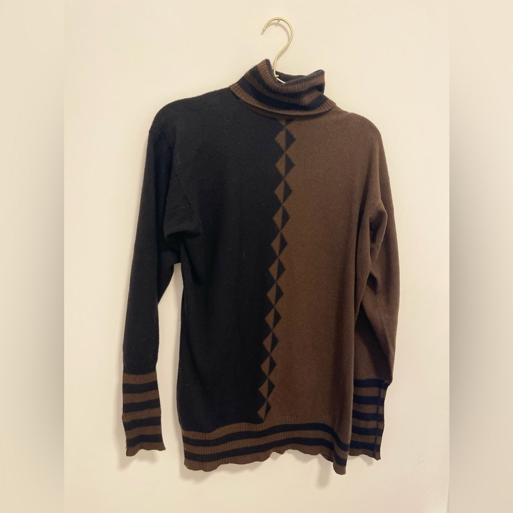 Vintage Chanel Cashmere Geometric Sweater 1980s