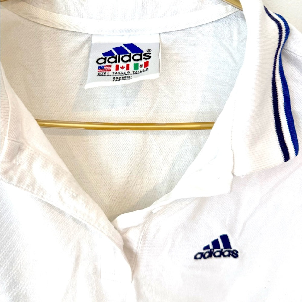 Adidas vintage y2k 90s sleeveless cotton shirt