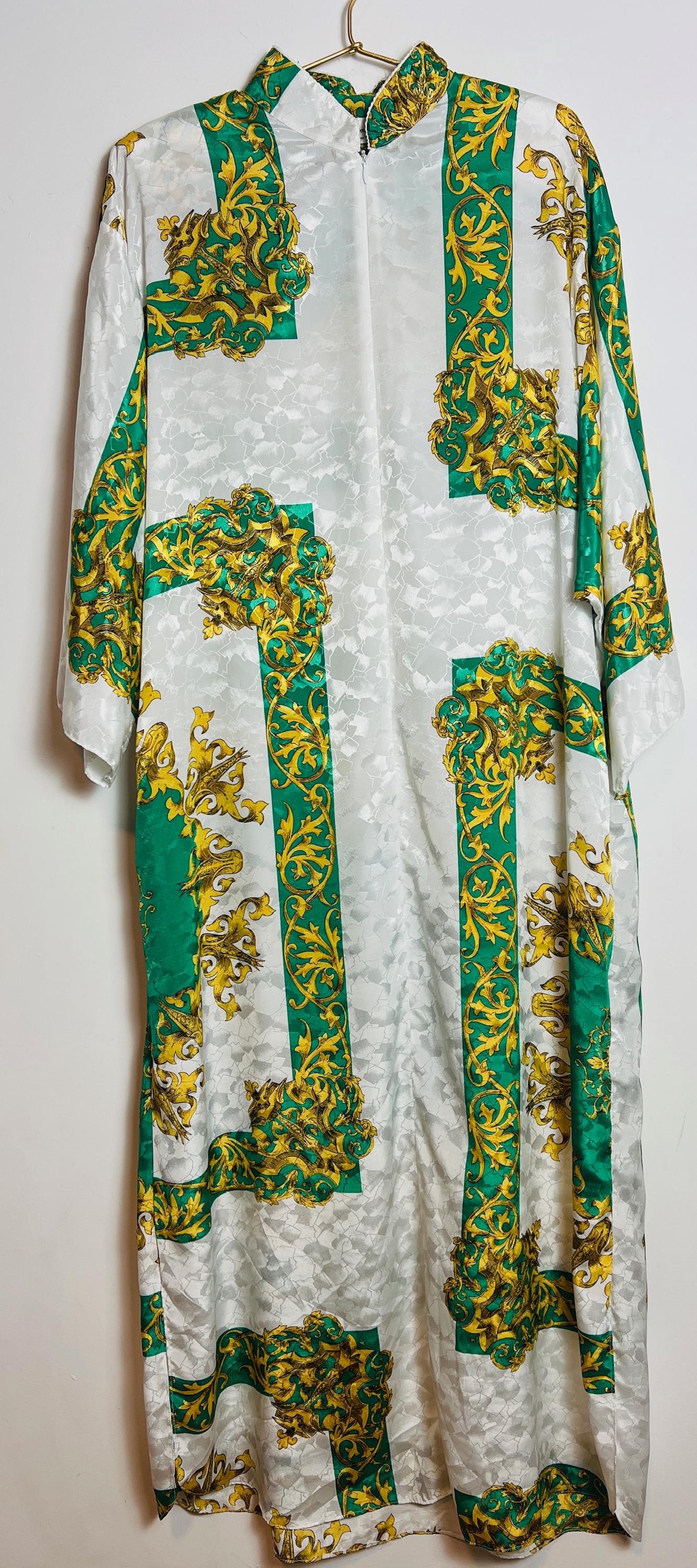 Ruth Norman Green Gold Kaftan Vintage